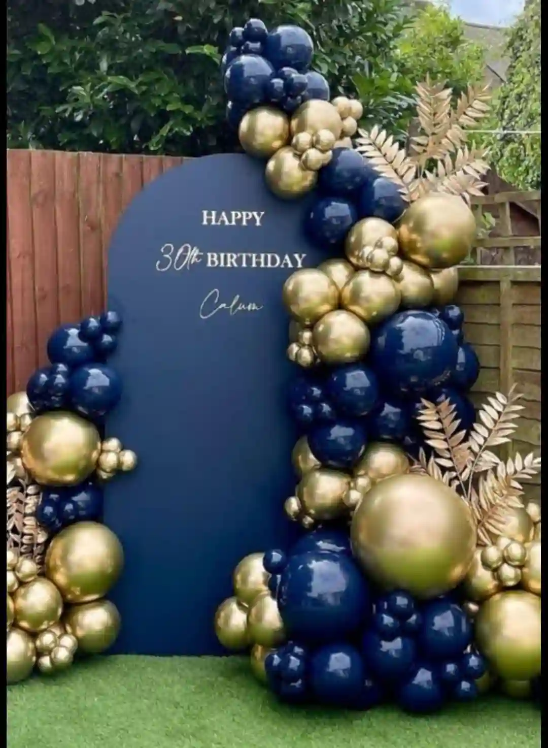 Blue With Golden Theme Birthday Decor